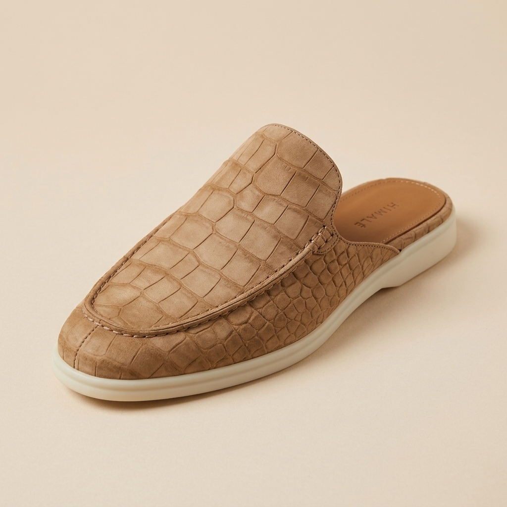 Taupe Nubuck Mule