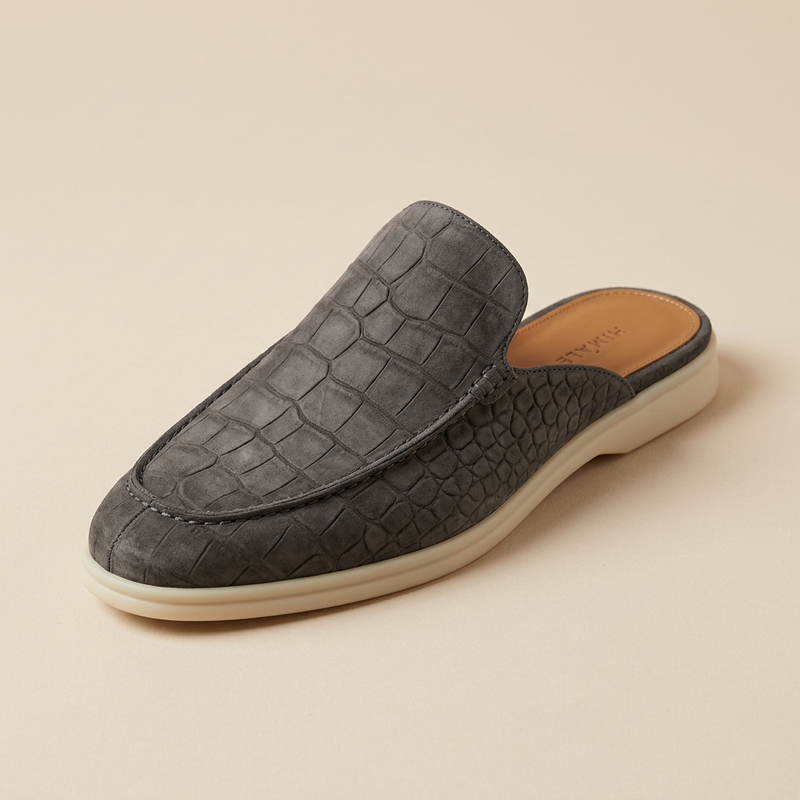 Charcoal Nubuck Mule