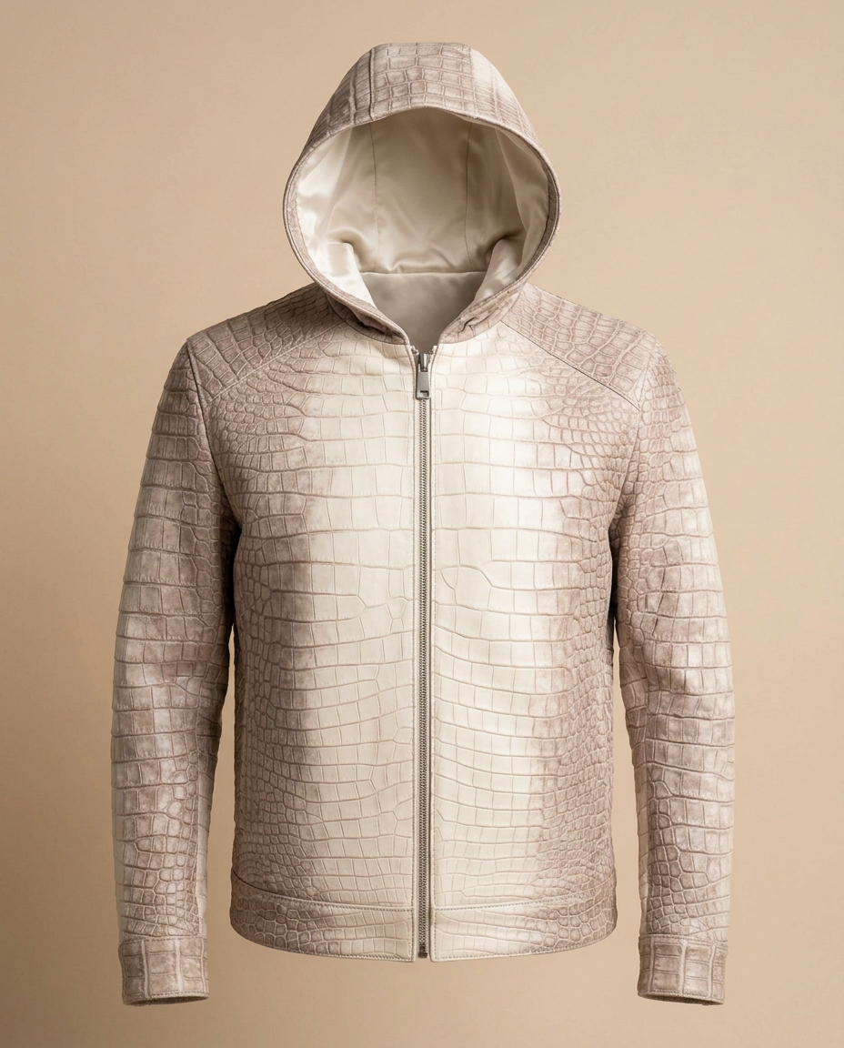 Crocodile Hooded Zip Jacket